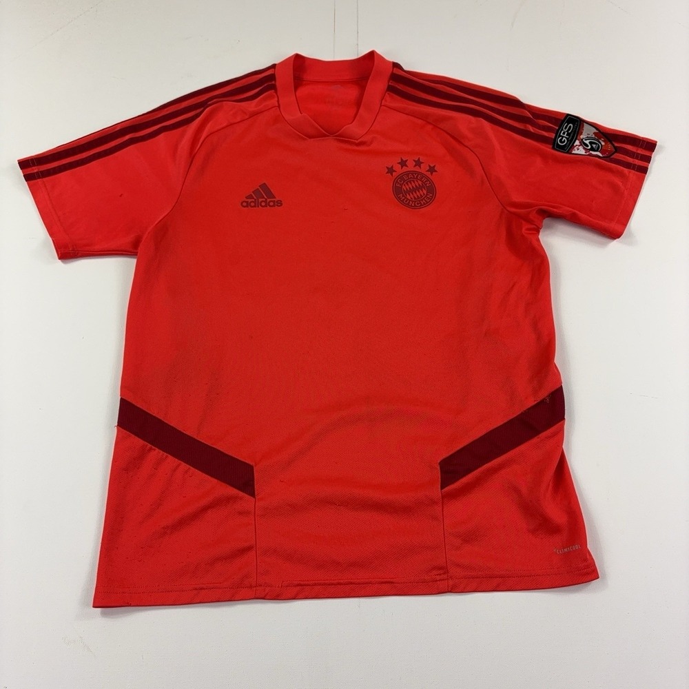 FC Bayern Munich Jersey Mens M Red Soccer Football Climacool Adidas GPS